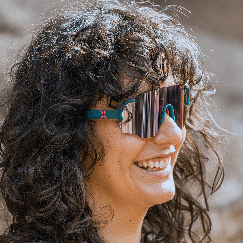 Спортивные очки HILX Savage (L) / Matt Purple Blue / Silver Lens