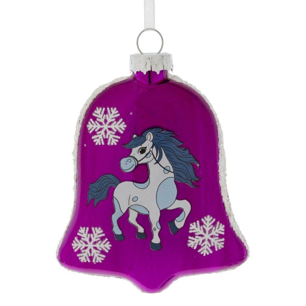 GAEM Украшение новогоднее "Колокольчик с лошадкой", L8 W2,5 H11 см