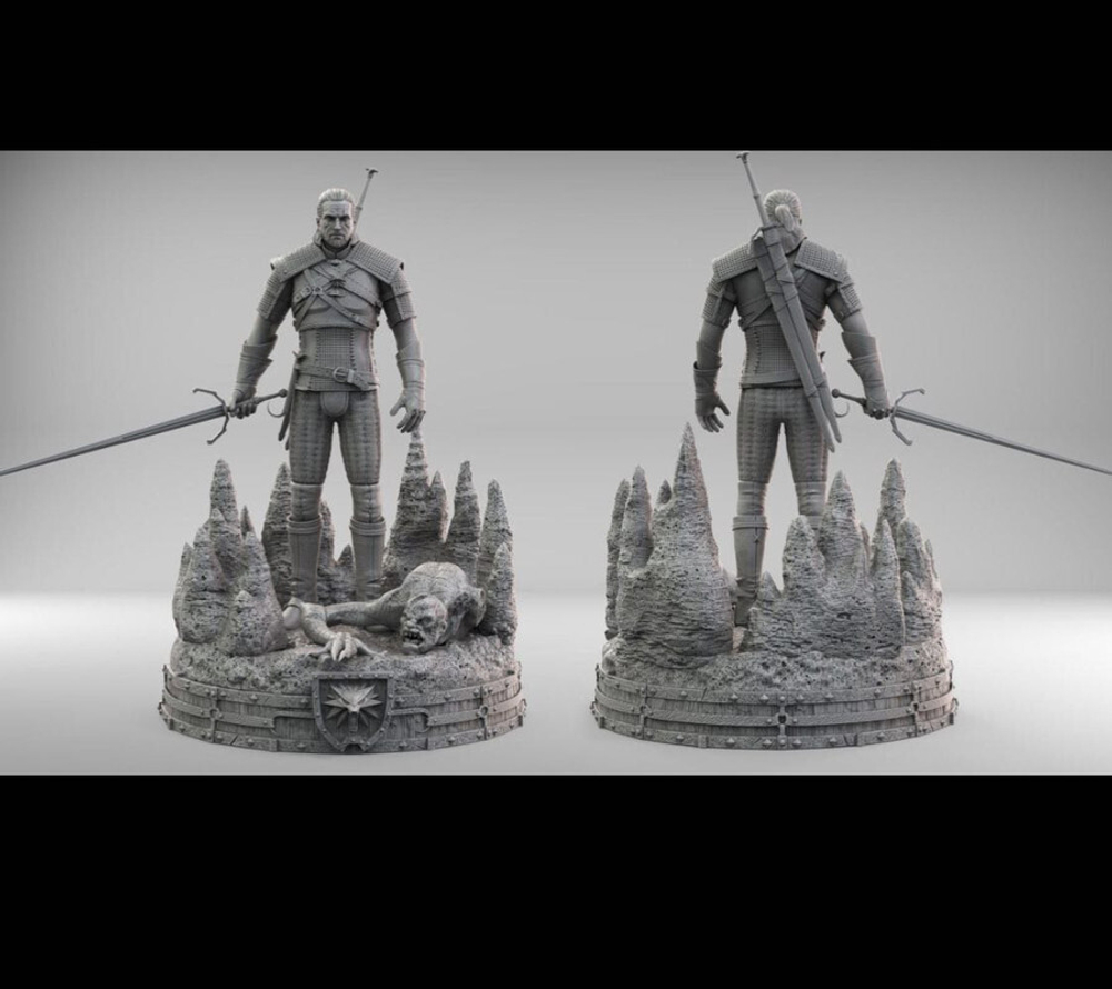 Геральт Ведьмак Geralt of Rivia witcher Коллекционная Фигурка Аниме