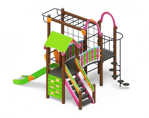 Детский игровой комплекс Лукоморье ДИК 2.25.06-01.С H=1200, металлический скат