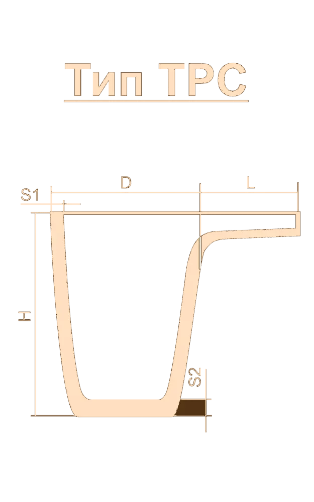 Тигель TPC 30 L2 Lн=300 Тигель TPC 30 L2 Lн=300