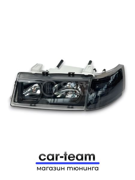 Фары ВАЗ 2110, 2112, 2111 передние тюнинг в стиле BMW, черная маска, LED New поворотники