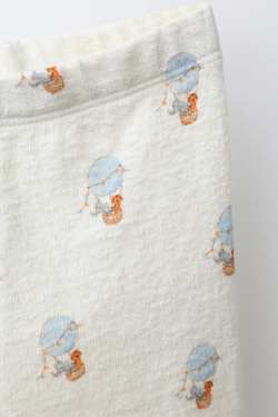 ZARA ЛЕГИНСЫ С ПРИНТОМ, ЭКРЮ