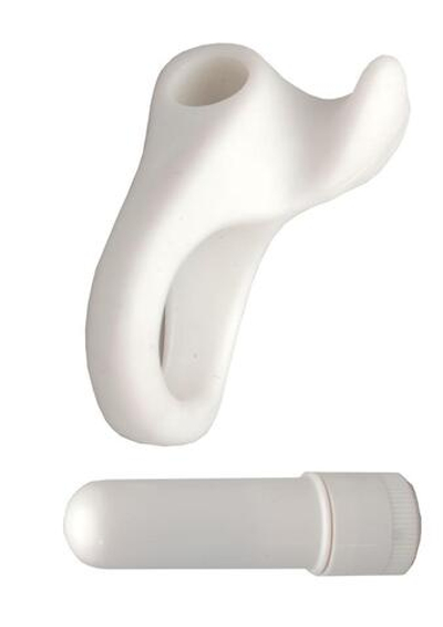 Белое виброкольцо Throb