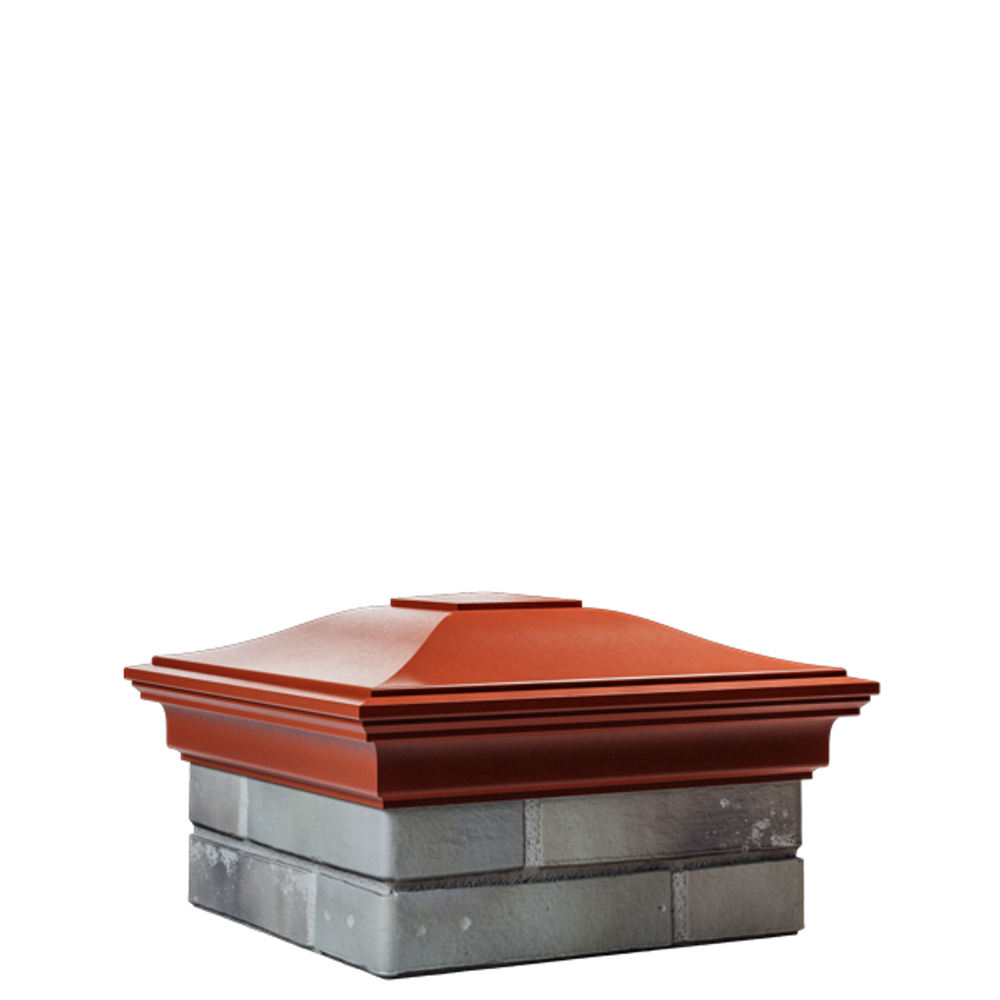 Колпак полимеркомпозитный Monblan 385*385 (1,5 кирпича) красный