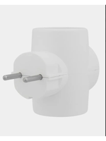 Тройник электрический, без заземления, 220 В, 6A