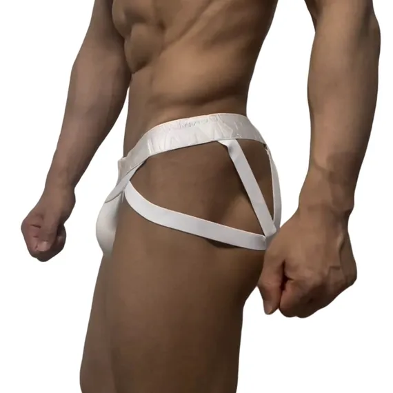 Мужские трусы джоки белые JOCKMAIL JM4062-1