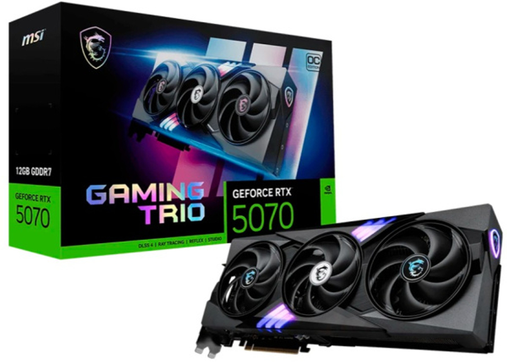 Видеокарта MSI GeForce RTX 5070 GAMING TRIO (RTX 5070 12G GAMING TRIO)
