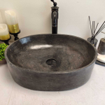 Раковина из мрамора Oval Black OM-60701 52*38*14