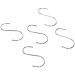 Крючки металлические хромированные в наборе 5шт S - формы «ИДЕЯДОМА», 7,3см ( Селфи)