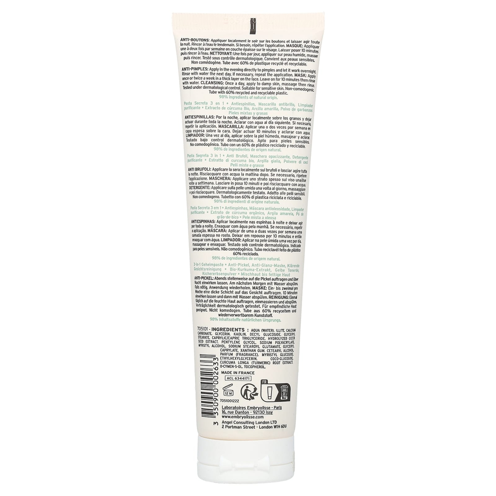 Embryolisse, 3 в 1 секретная паста, 100 мл (3,38 жидк. унции)