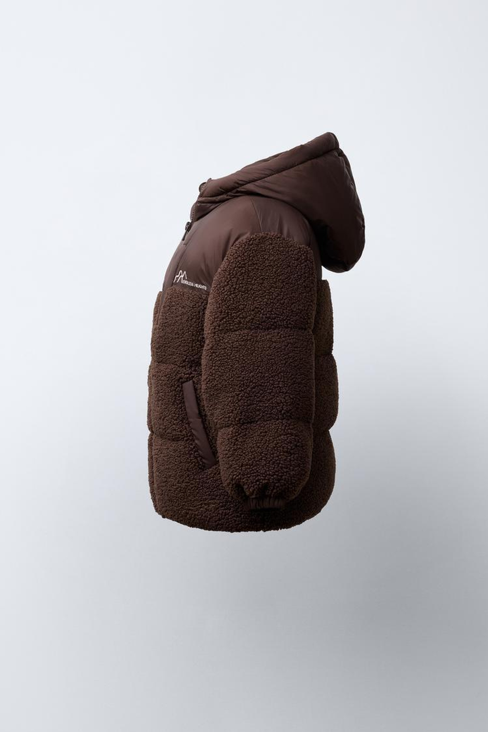 ZARA КУРТКА ИЗ ИСКУССТВЕННОЙ ОВЧИНЫ, ШОКОЛАДНЫЙ