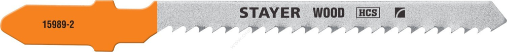 STAYER T119BO, T-хвост., HCS сталь, фигурный рез дерева/фанеры/ДСП, шаг зуба 2мм, раб. длина 50мм, 2шт, Полотна для лобзика, Professional (15989-2)