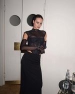 Корсет черный из сетки