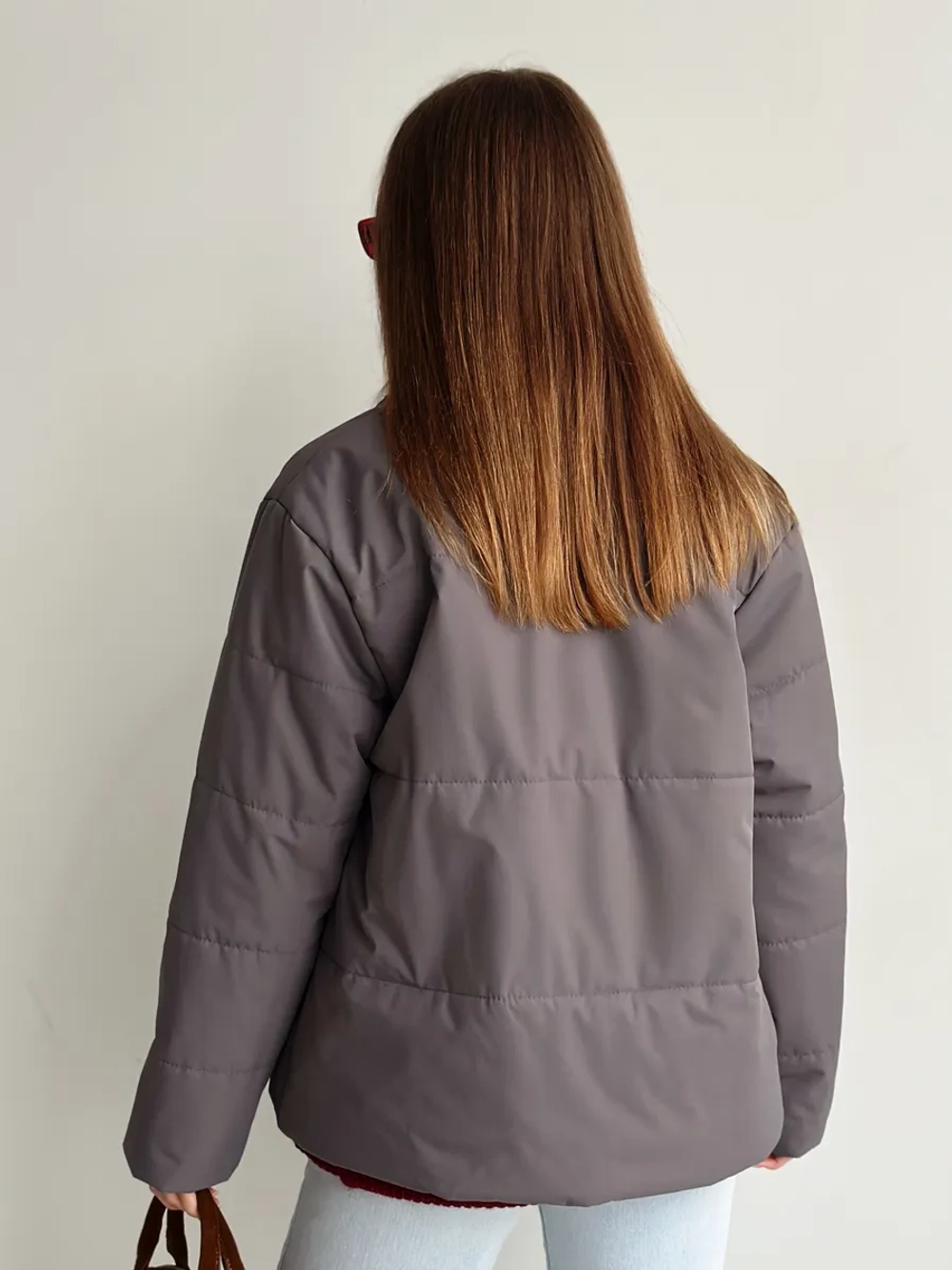 Куртка осенняя с отложным воротником