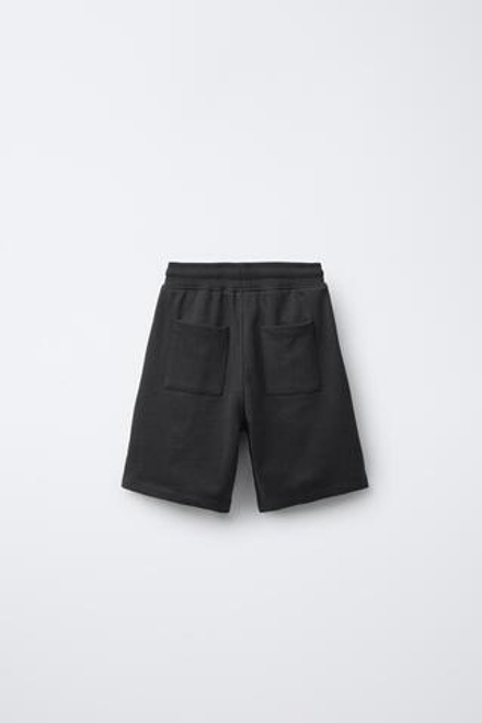 ZARA ШОРТЫ-БЕРМУДЫ ИЗ МЯГКОЙ ТКАНИ С ШИРОКИМИ ШТАНИНАМИ, АНТРАЦИТОВО-СЕРЫЙ