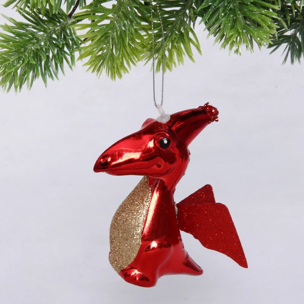 Елочная игрушка «Зимний дракоша» 14,2*4,5*11 см