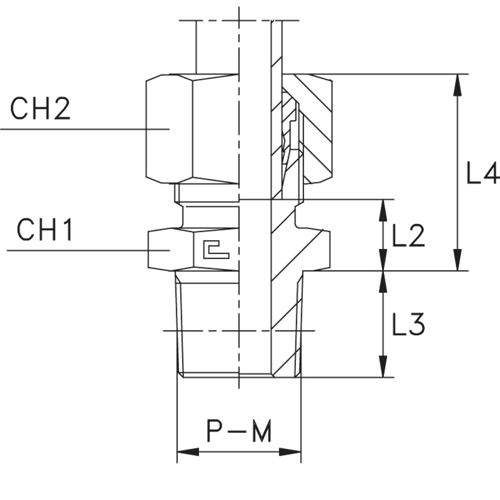 Штуцер FC DS30 NPT 1" (в сборе)