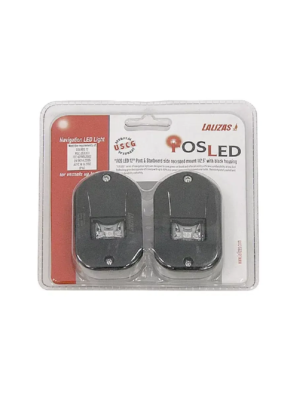 К-кт врезн. ходовых огней LED Lalizas FOS (черн. корпус)