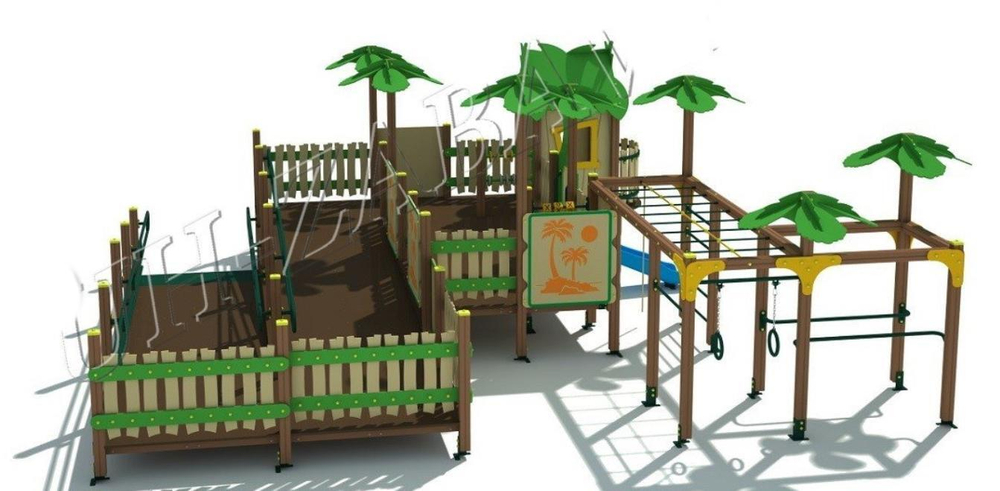 Игровой комплекс ДГМ Хижина тип 2 от 5 лет для детской площадки