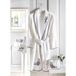 Blossom махровый женский халат белый Soft Cotton (Турция)