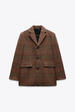 Блейзер из смесовой шерсти в клетку — zw collection