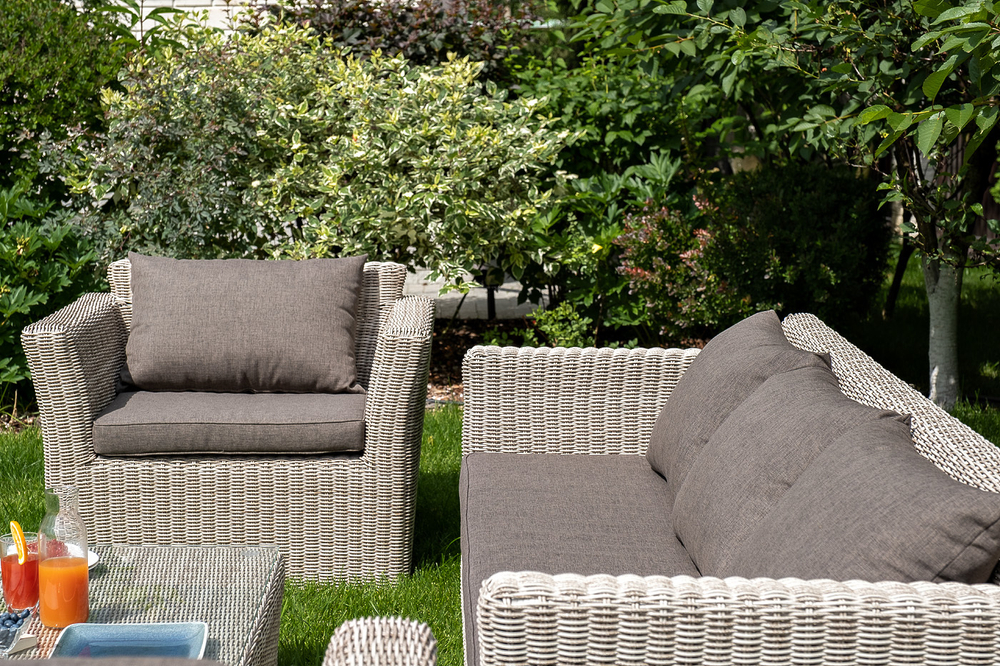 "Капучино" лаунж-зона из искусственного ротанга, цвет бежевый