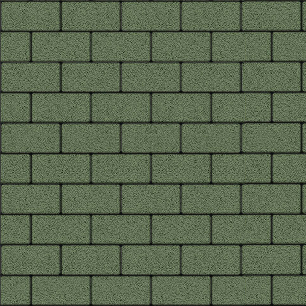 Тротуарная плитка ПРЯМОУГОЛЬНИК 200x100 мм - Гранит Зеленый