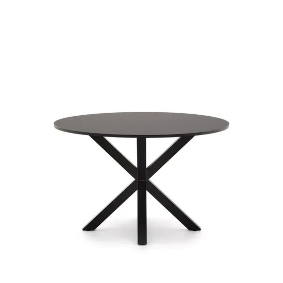 Стол Argo Ø120 см, черная столешница, черные ножки
