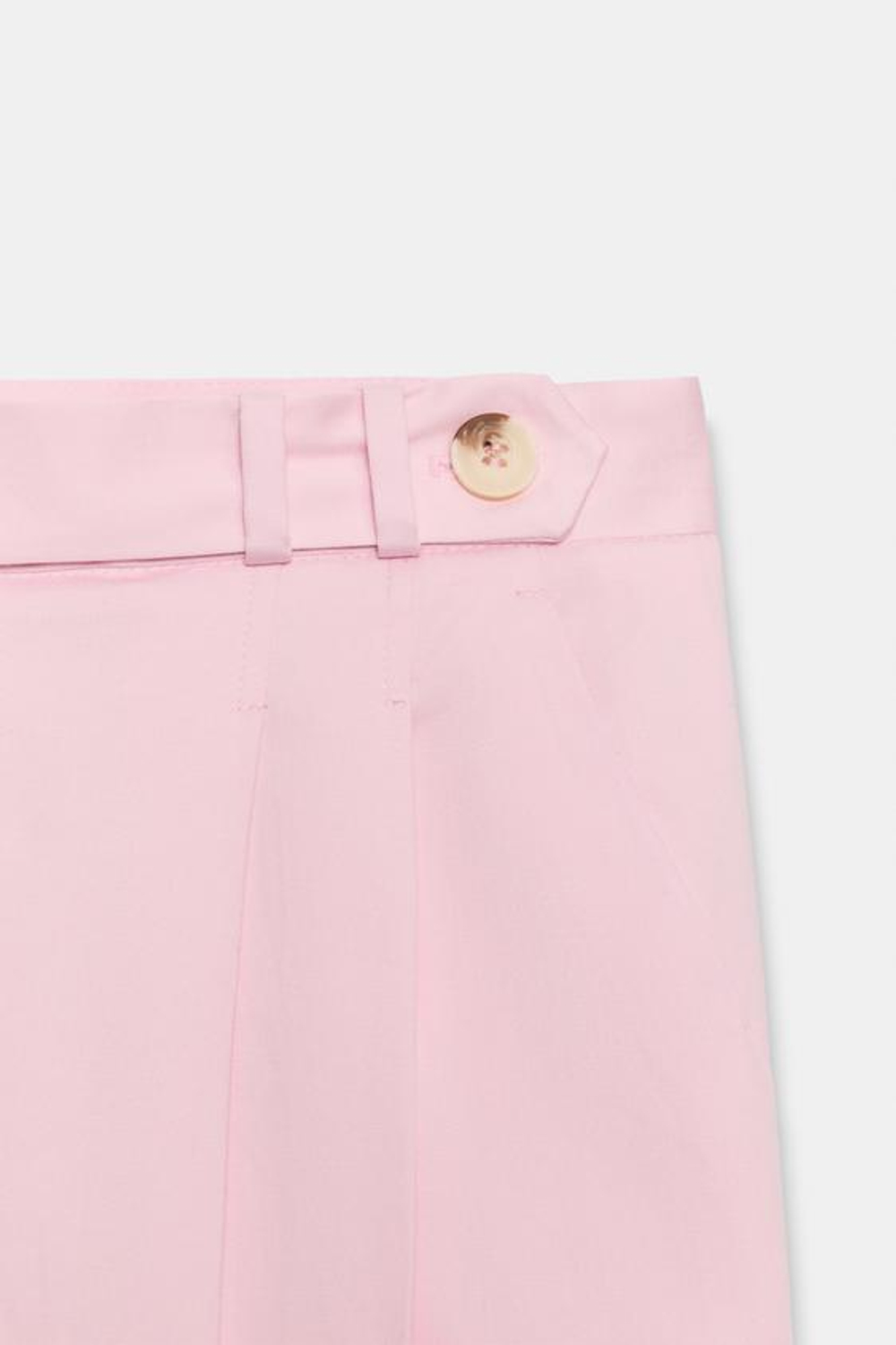 ZARA БРЮКИ С ШИРОКИМИ ШТАНИНАМИ И ЗАЩИПАМИ, РОЗОВЫЙ