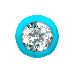 Анальная цепочка 17,7см с кристаллом Lola Games Emotions Buddy Turquoise 1400-02lola