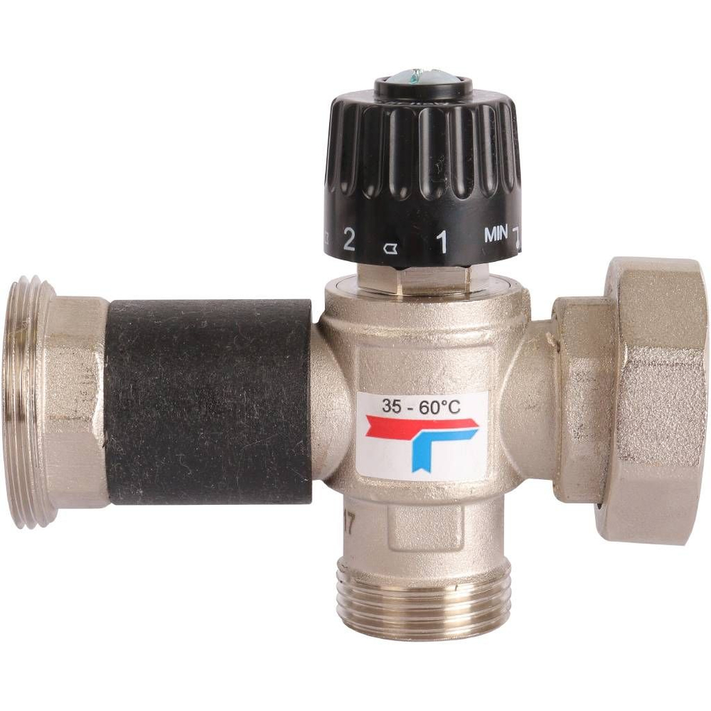 Насосная группа с термостатическим клапаном (35-60*С) 1" без насоса ROMMER (RDG-0002-012503)