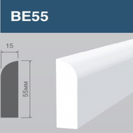Плинтус напольный "HW" BE55 55*15мм 2м полистирол
