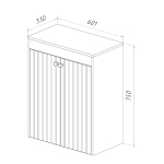 Шкаф Lemark ROMANCE 60 см подвесной/напольный, с откидной корзиной для белья белый глянец