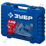 ЗУБР А-216, 216 предм., (1/2″+ 3/8″+ 1/4″), универсальный набор инструмента, Профессионал (27674-H216)
