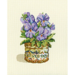 "Сиреневые фиалки"-C190 вышивка