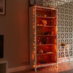 ULD-S2000-200-DGA AMBER IP20 Гирлянда светодиодная. 20м. 200 светодиодов. Янтарный свет. Провод зеленый. ТМ Uniel