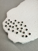 Шатоны 4 мм, Графит в серебре, 25 шт