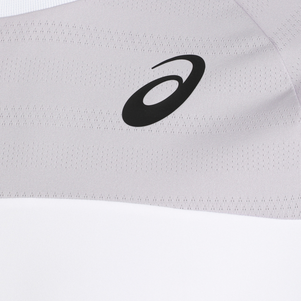 Мужское теннисное поло ASICS Match Top Tee T-Shirt Men - Light Blue, White