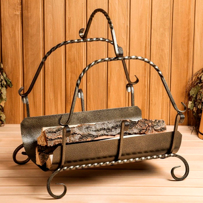 Дровница большая с поддоном