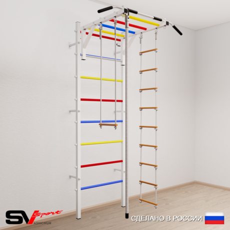 Шведская стенка Sv Sport усиленная 636 (Турник рукоход/Канат/Лестница/Трапеция)