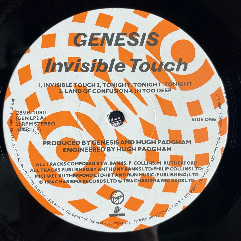 Винтажная виниловая пластинка LP Genesis Invisible Touch (Japan 1986) (Obi) Land Of Confusion