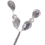 Ветка декоративная «Сказочные блики» 70 см, Серебро