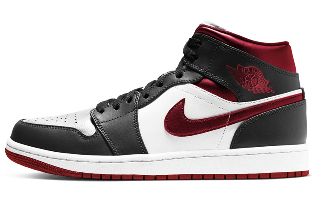 Air Jordan 1 Mid 'Black White Gym Red'