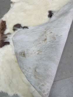 Шкура коврик меховой прикроватный овчина, 100х65 см.