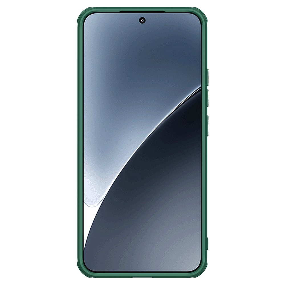 Чехол зеленого цвета (Dark Green) от Nillkin c поддержкой MagSafe для Xiaomi 15, серия Super Frosted Shield Pro Magnetic Case