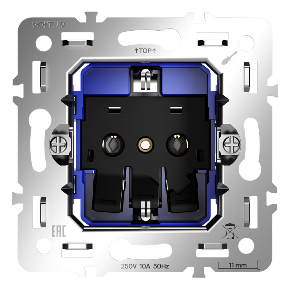 Механизм розетки с заземлением 16А, S70