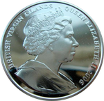 Британские Виргинские о-ва 10 долларов 2006 Королева Елизавета II Короли и королевы Англии Серебро