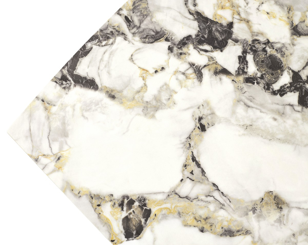 Стол М-City DISAUR Адажио-2 240 (320) См Арктика (Arctic Ocean), керамика, Золотой каркас