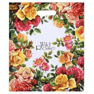 Пакет прорубная ручка Россия 40*50 см  80 мкм Дикая роза 1 шт 500 шт/кор